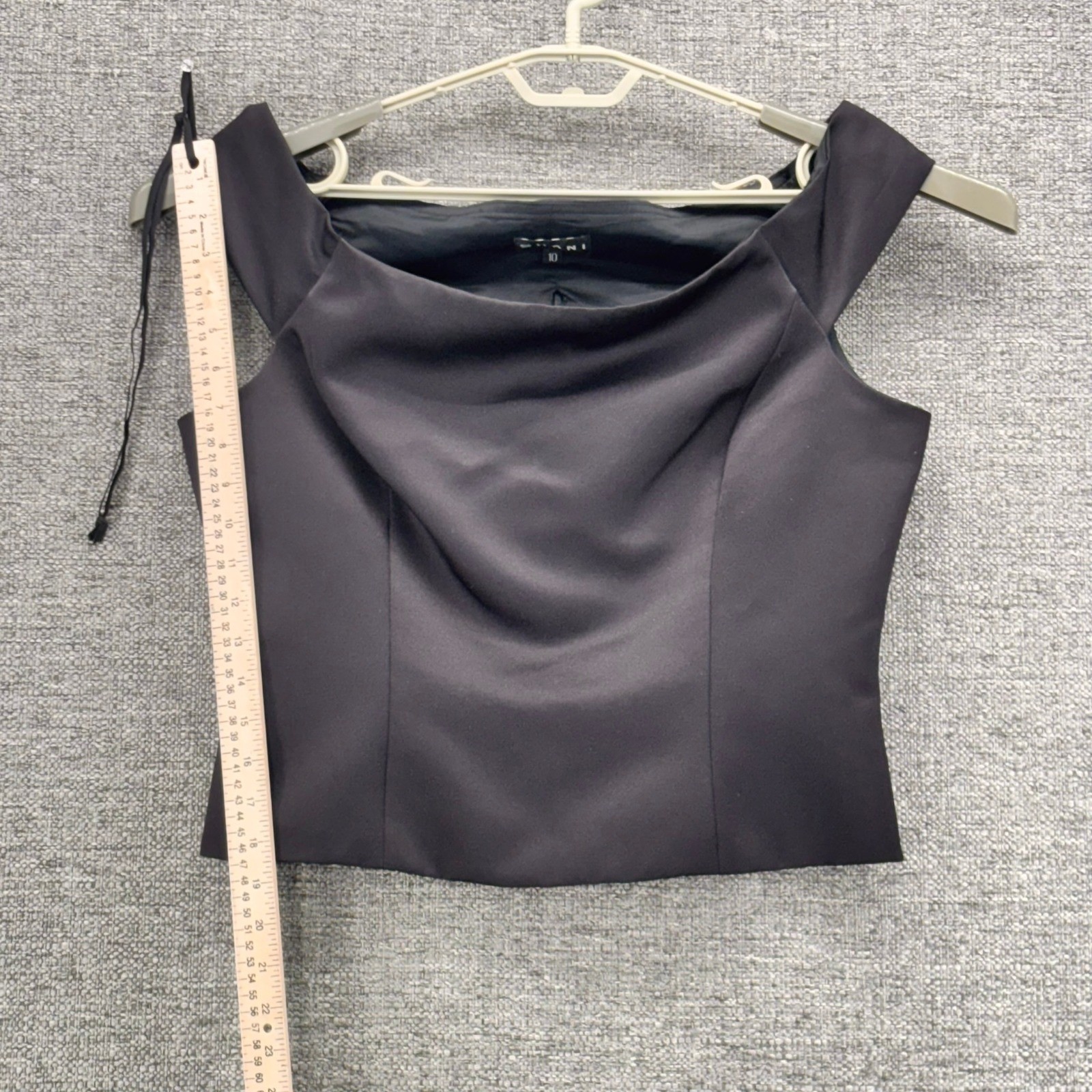 Shani Formal Top 10 Off The Shoulder Bateau Neck Satin Cocktail Evening Party