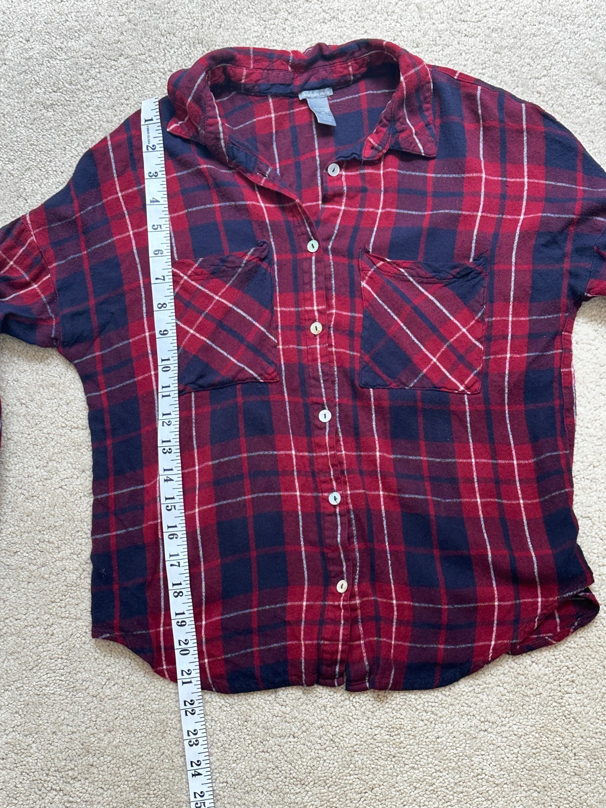 Vintage Y2K Charlotte Russe Women’s Plaid Flannel Medium Indiesleeze 90s Grunge