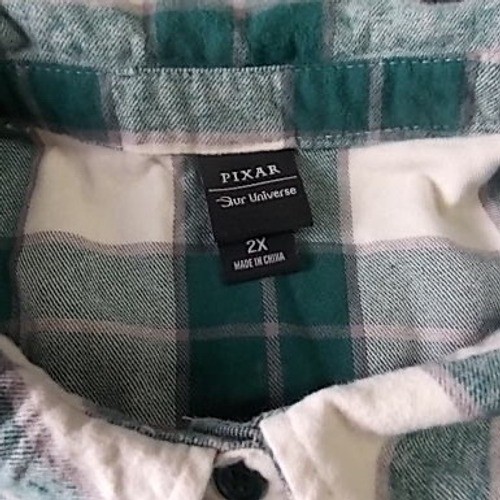 Disney Pixar Brave Merida Flannel Shirt Her Universe Green Plaid Womens 2X 0348