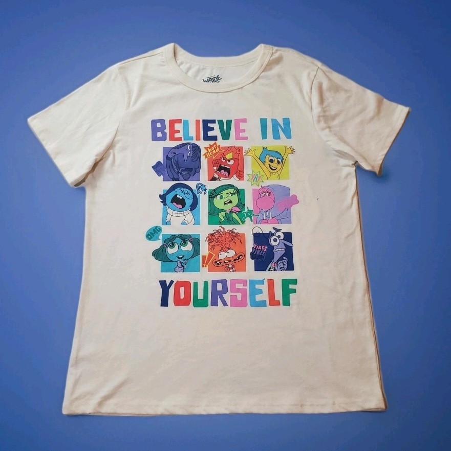 Inside out 2 ”Believe In Yourself” Women’s Shirt Size XS Disney Pixar New NWT