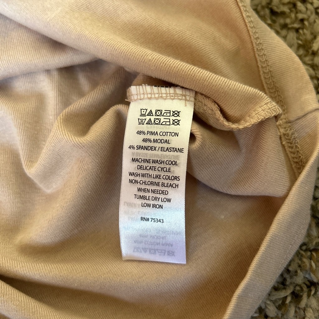 Women’s Cotton and Modal Jones & Co Short Sleeve Tee, Light Pink Size XL