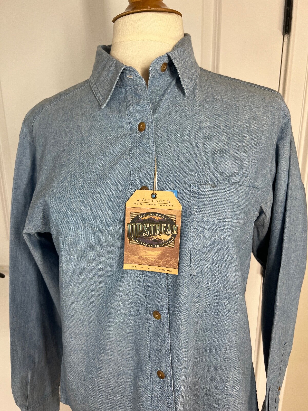 NWT Dunbrooke Upstream Women’s Sz.S Blue Denim Long Sleeve Button Down Shirt