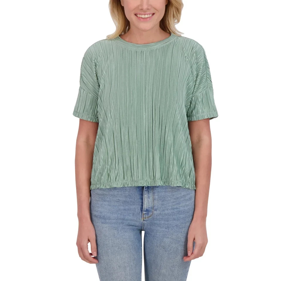 Marc New York Women’s Short Sleeve Blouse, Moss, Size M