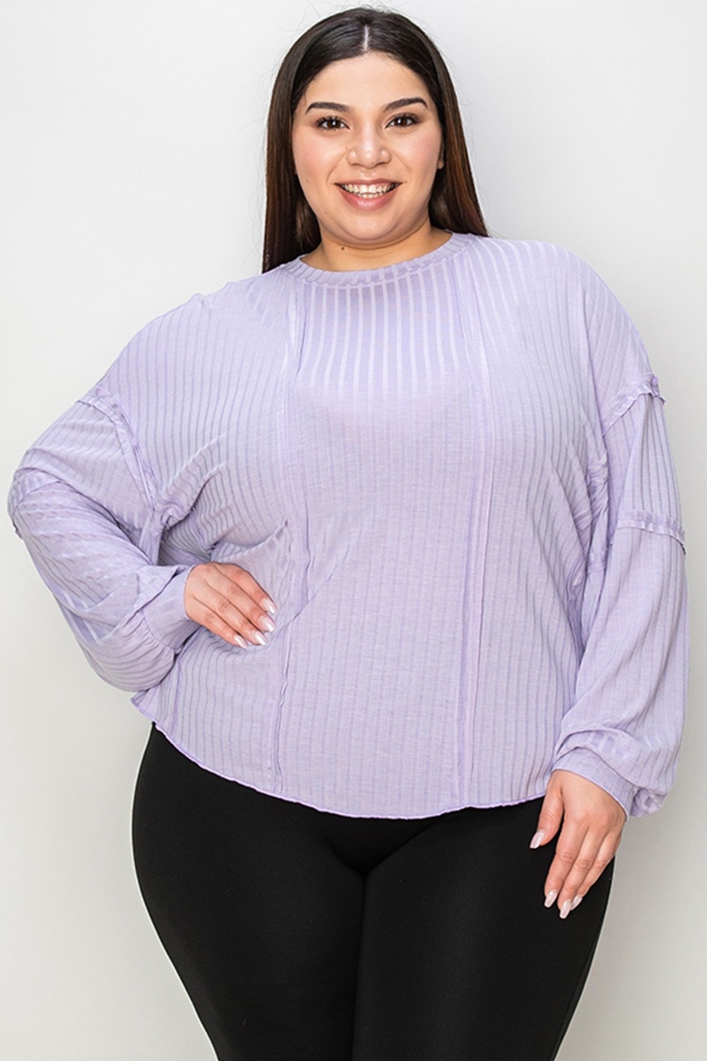 Trendy Ribbed Oversized Tunic Top Available In Multiple Colors& Full Sizes S-3XL