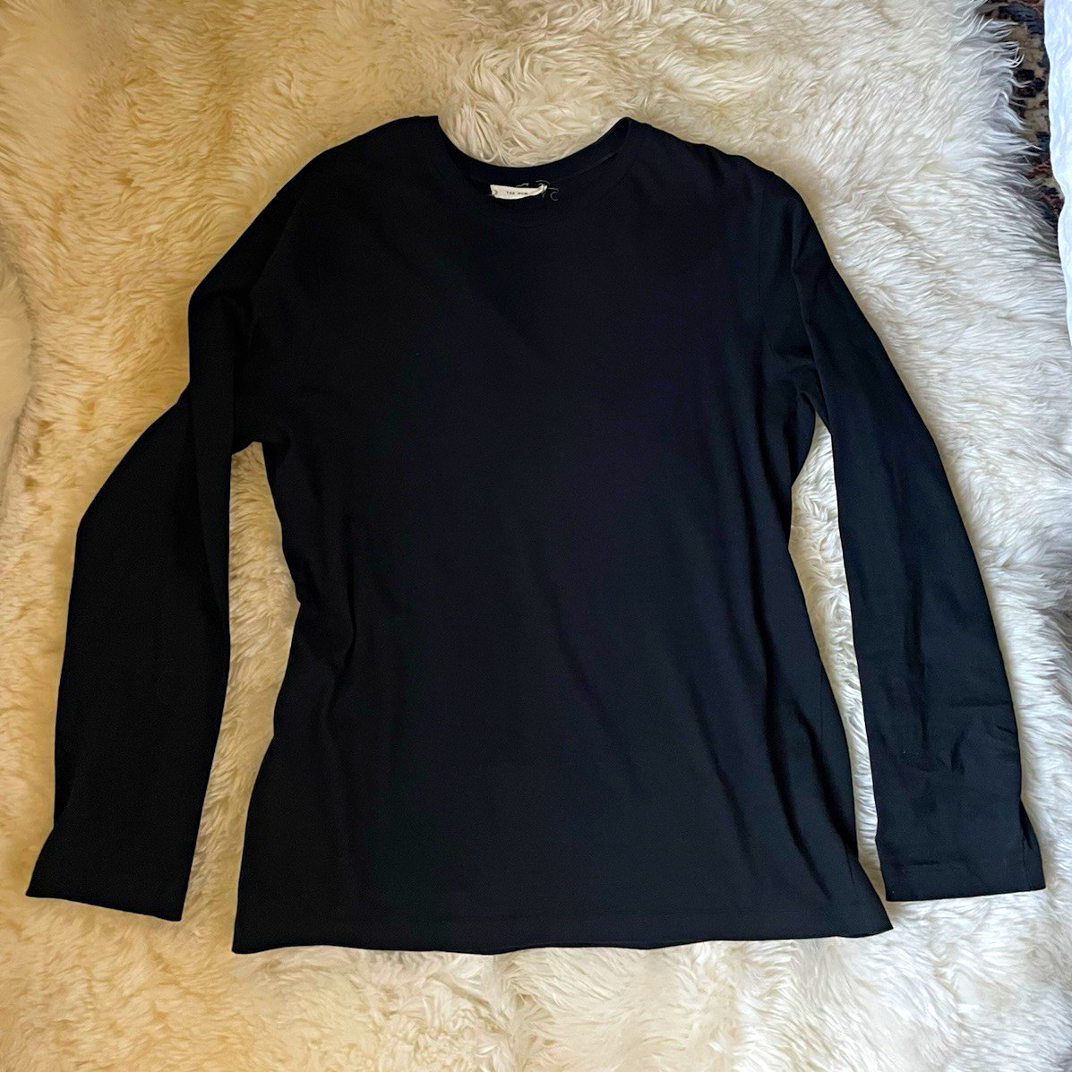 Authentic The Row ciles women’s long sleeve black t shirt
