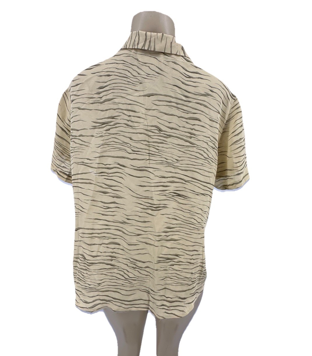 Field Manor Size 16 Women Modern Classic Button Up Short Silk Cropped D21