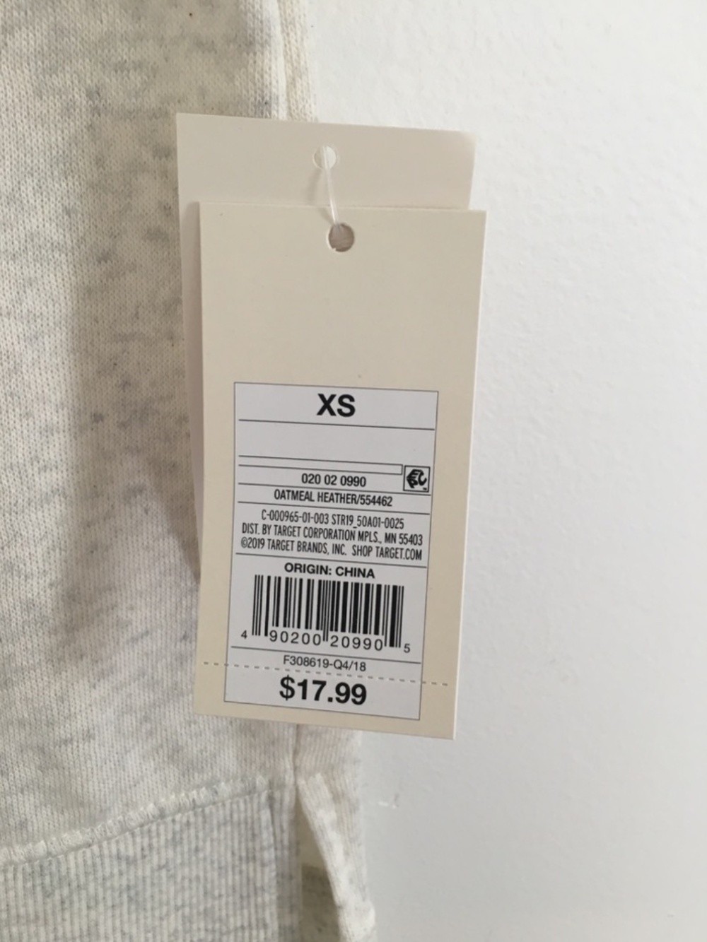 NWT Target Stars Above Lightweight Knit Tee Top Heather Cream Gray XS