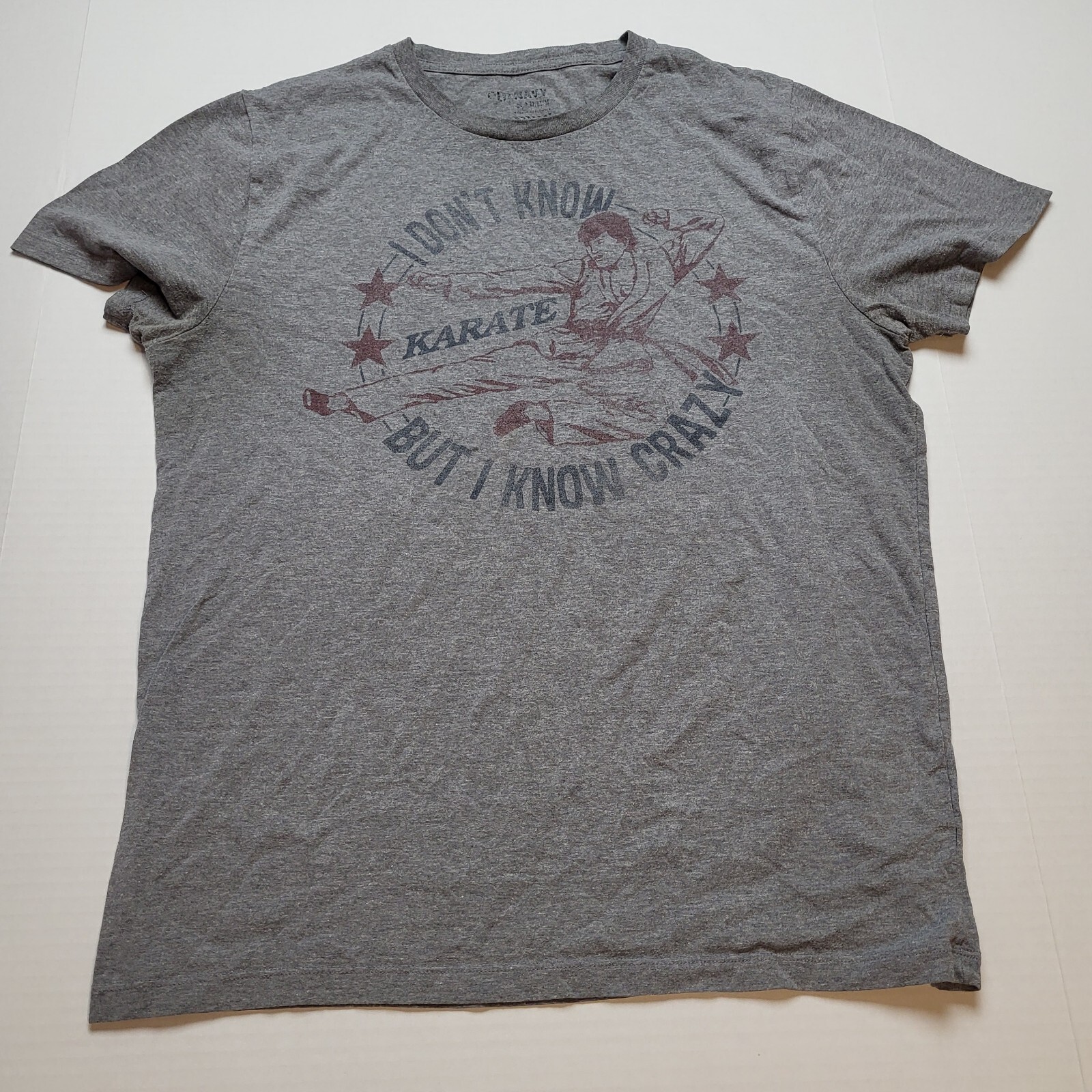 Old Navy Karate T-Shirt Womens M Gray Tee H27