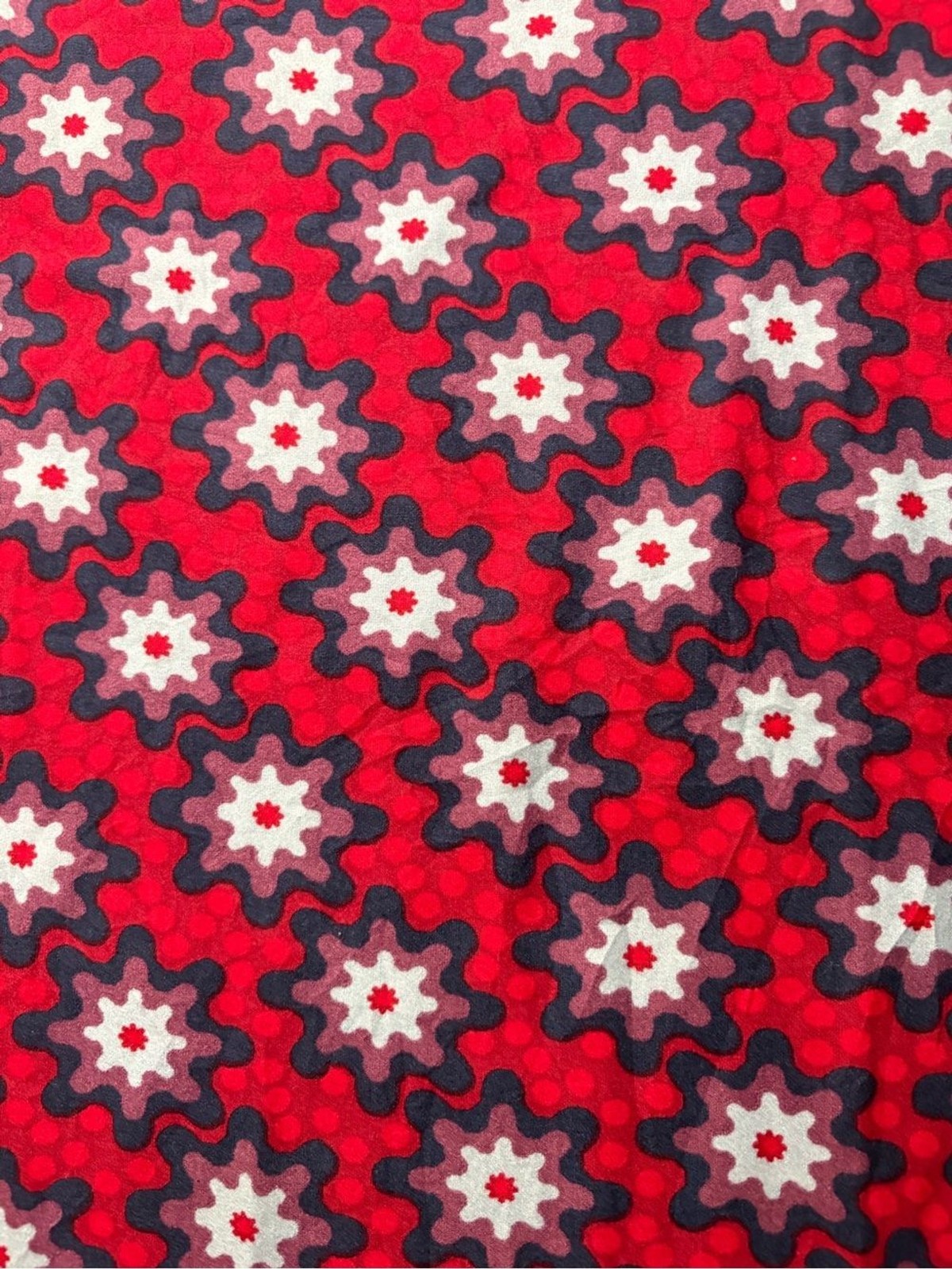 LuLaRoe Women’s Red Patterned Scoop Neck Top