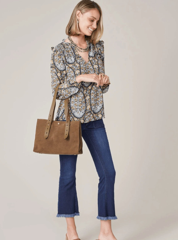 Spartina 449 Size Large Aisley Jones Hundred Paisley Ladies Blouse Lined