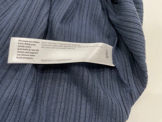 NWT! $168 Eileen Fisher L Long Slv Tunic Top ‘Ocean’ Blue Stretchy Machine Wash