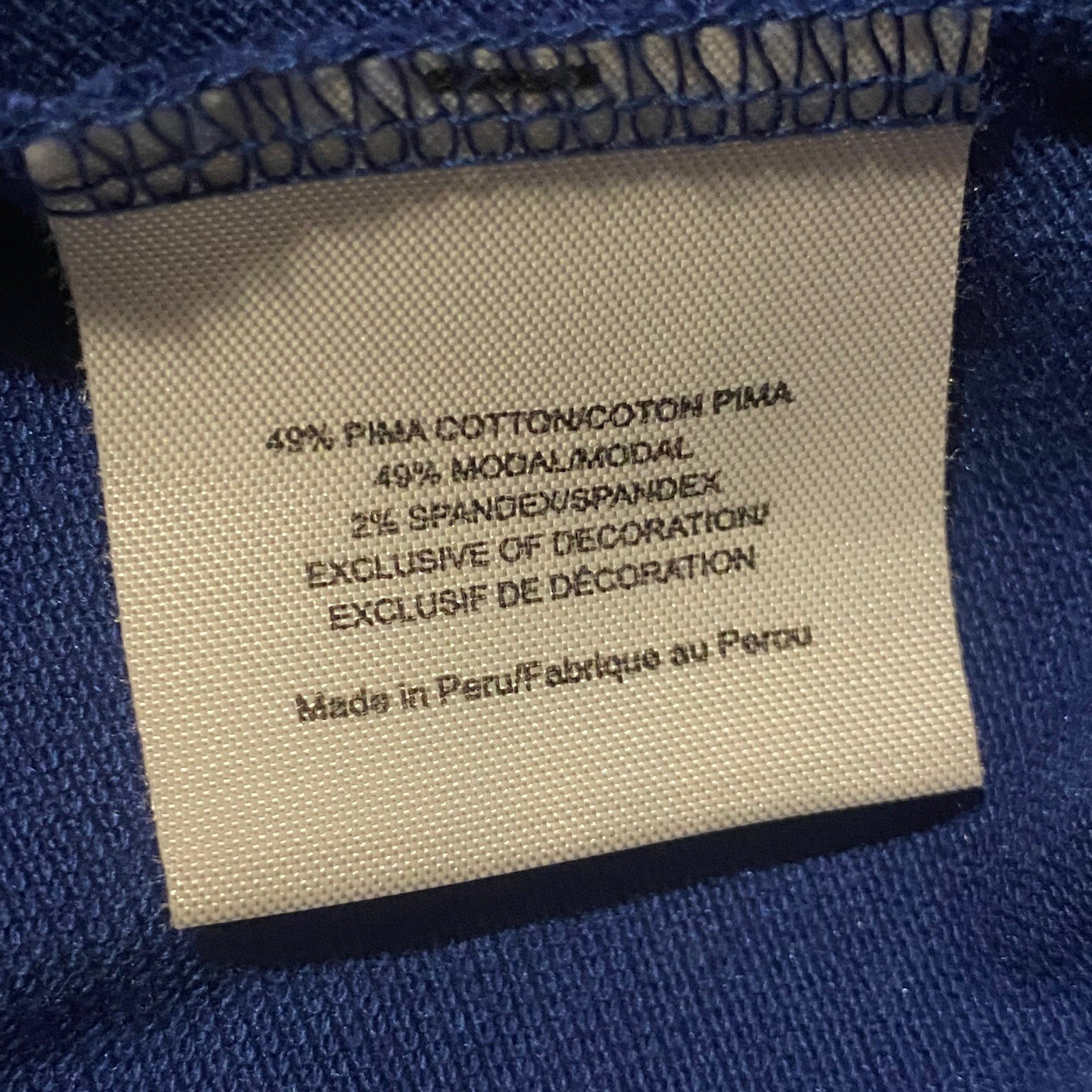 Tory Burch Lidia Ruffle Polo Shirt Women’s Sz Medium Blue with Gold Logo Buttons