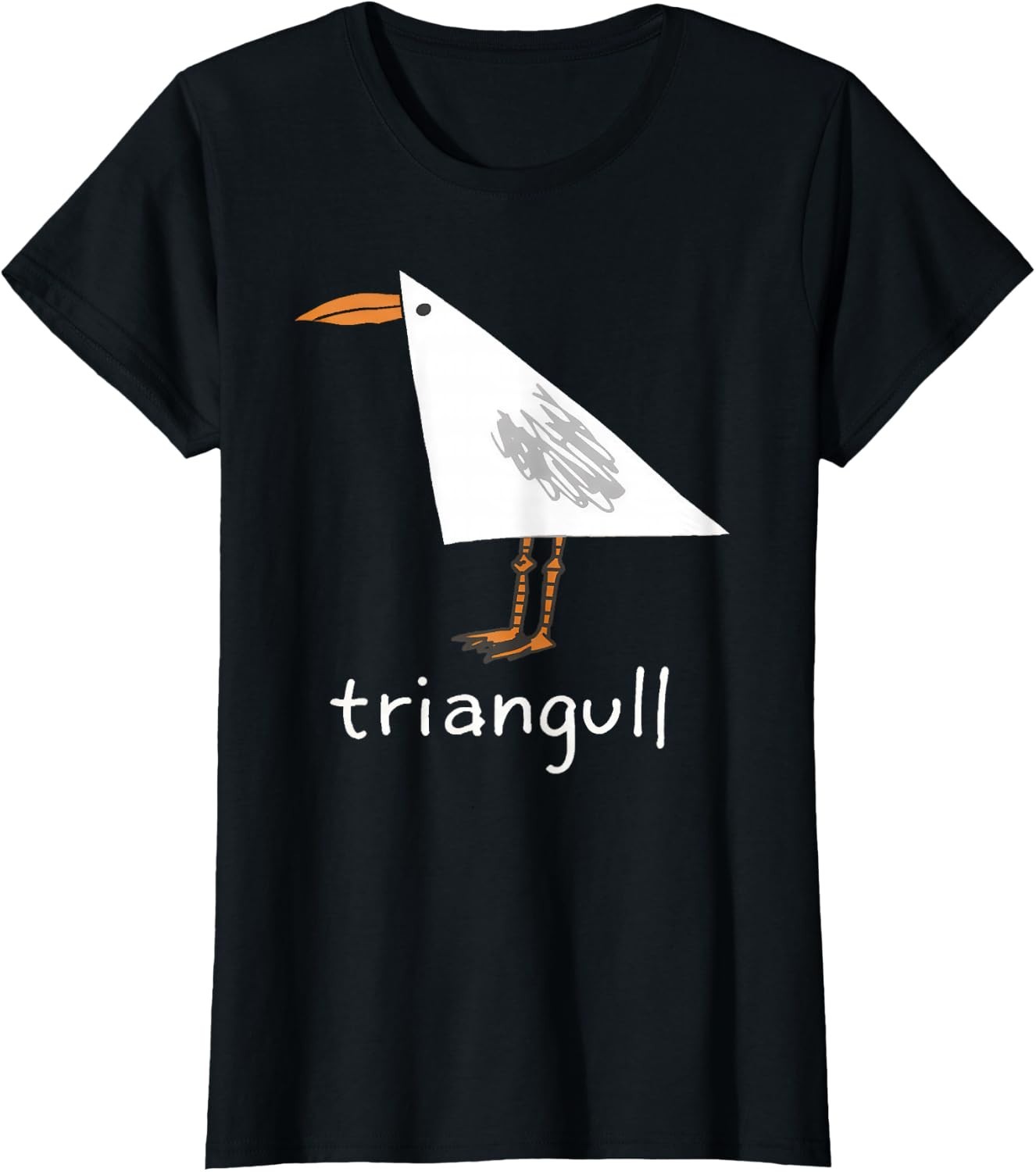 Triangull Funny Triangle Seagull Bird Pun Graphic T-Shirt