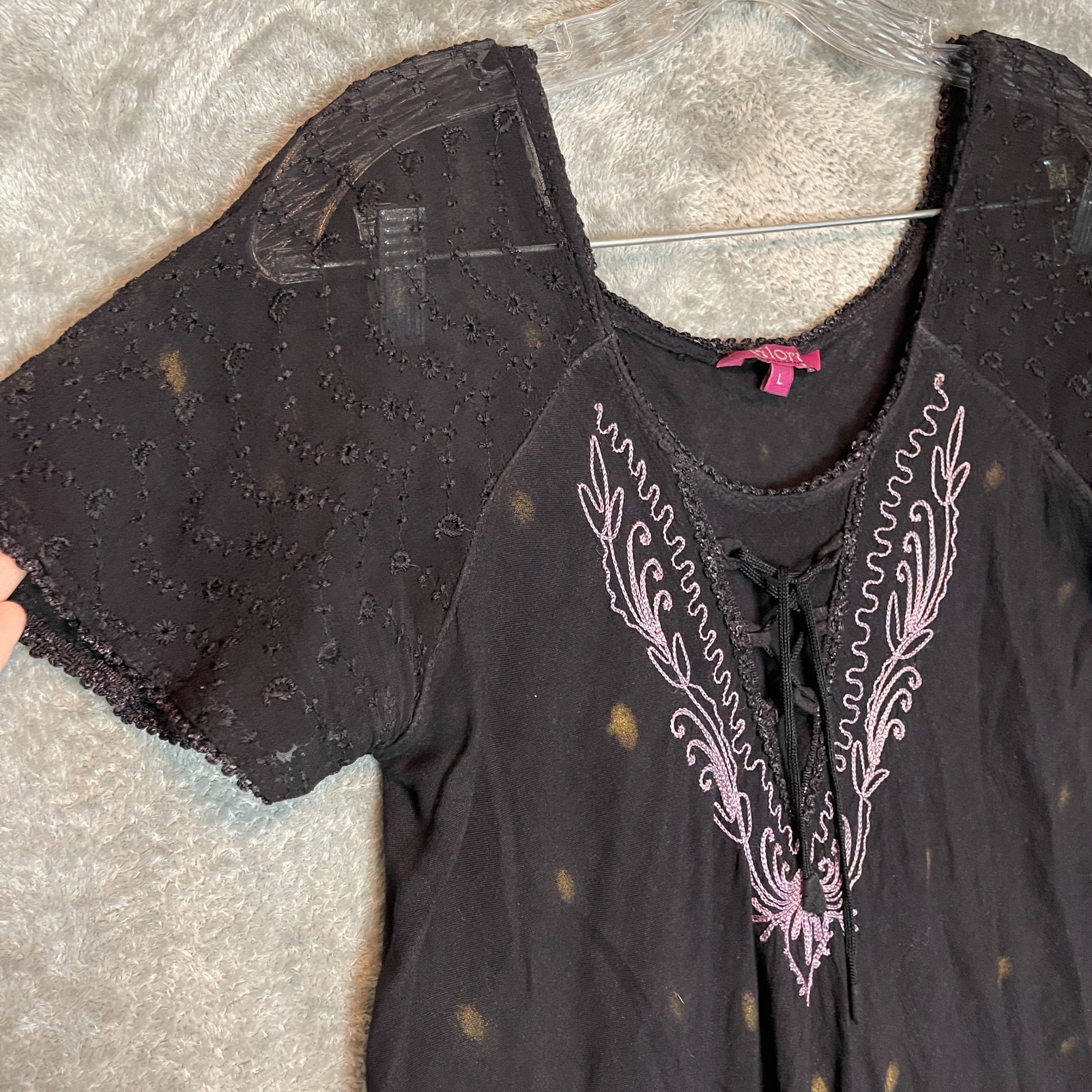 Glory Women Tunic Top L Whimsigoth Fairy Grunge Witchy Festival Indie Hippie