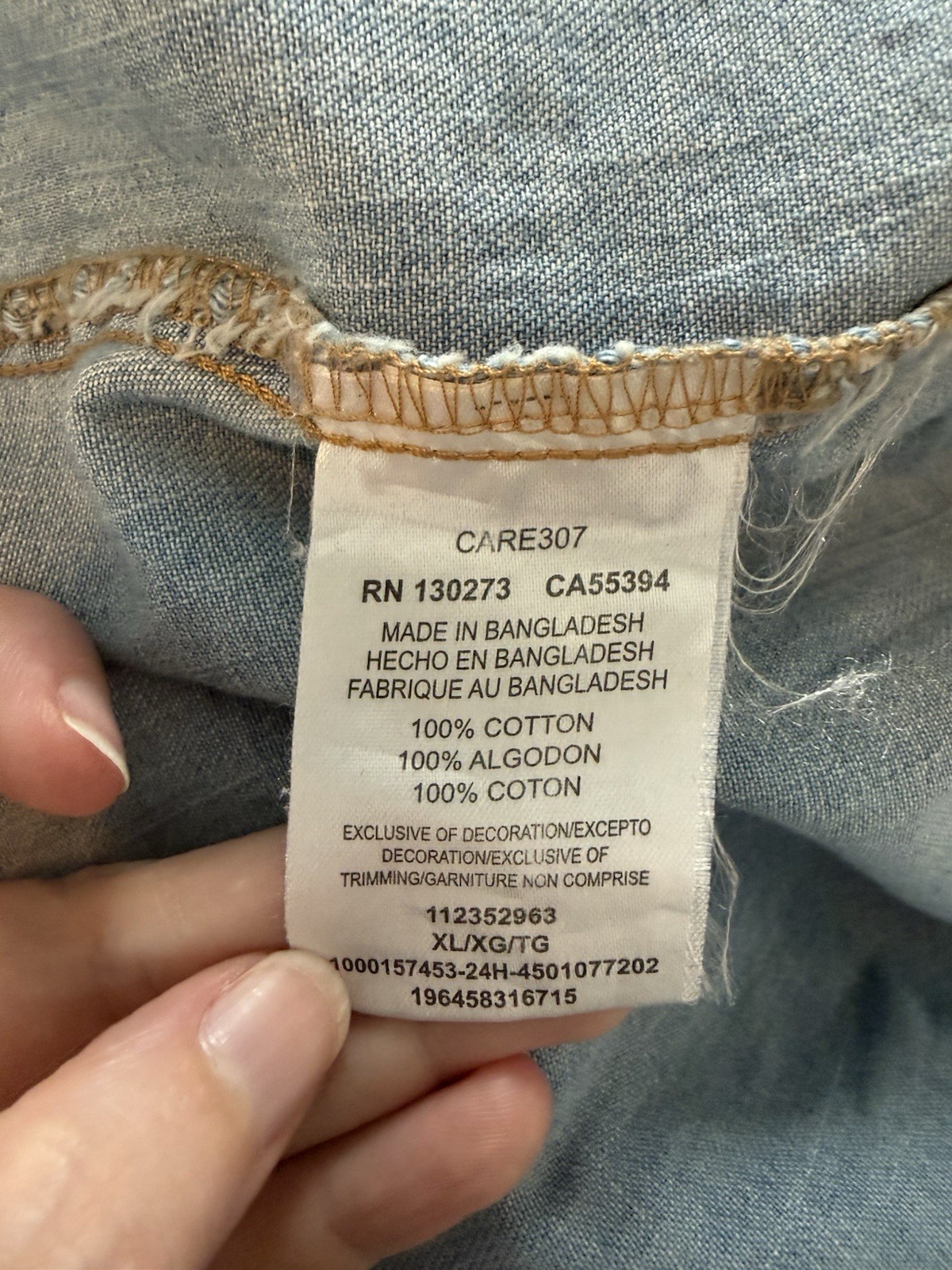 Wrangler Retro Women’s Western Denim Pearl Snap Shirt – XL EUC