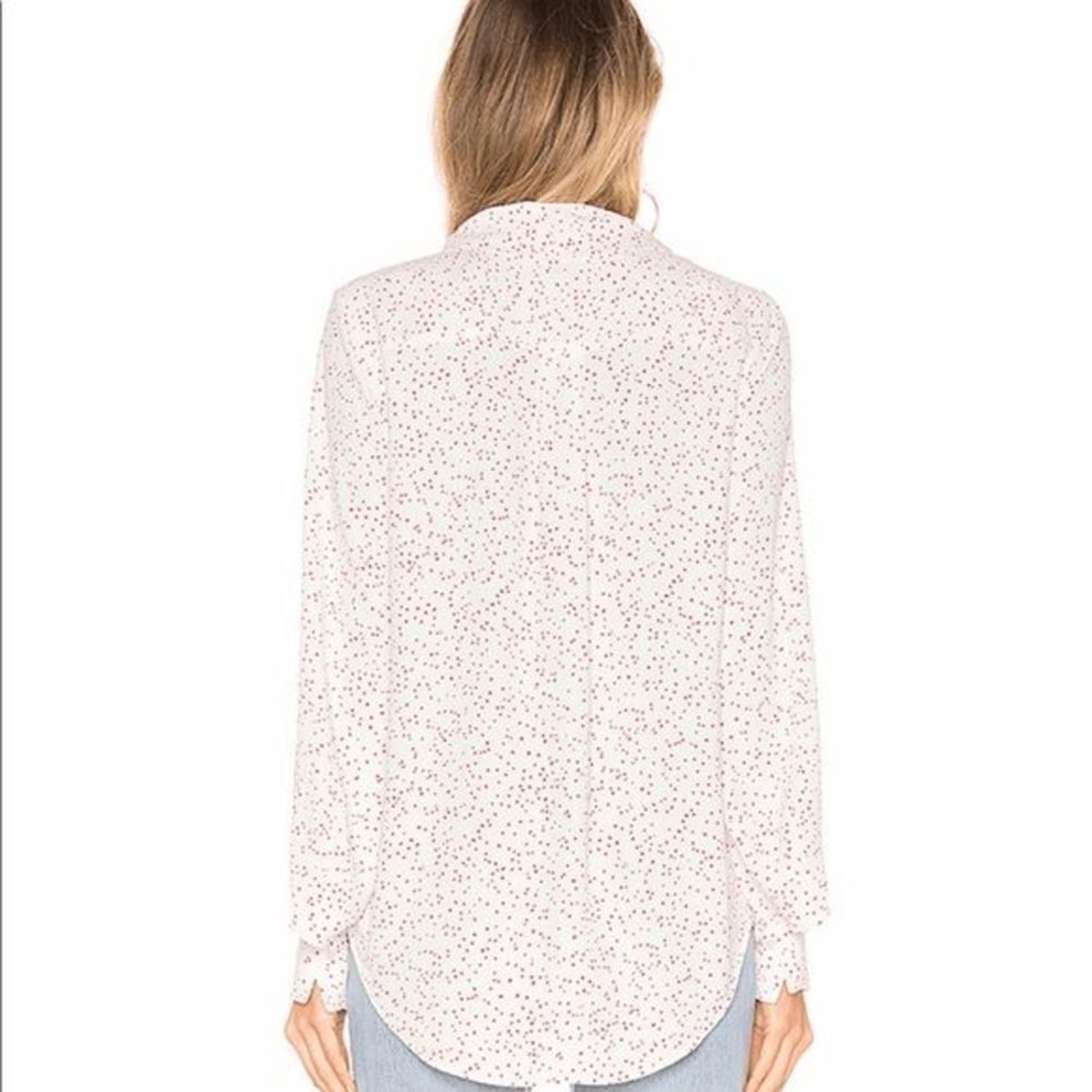 EQUIPMENT | Haty Blouse in Natural White Ecarlete Dot Small EUC E140