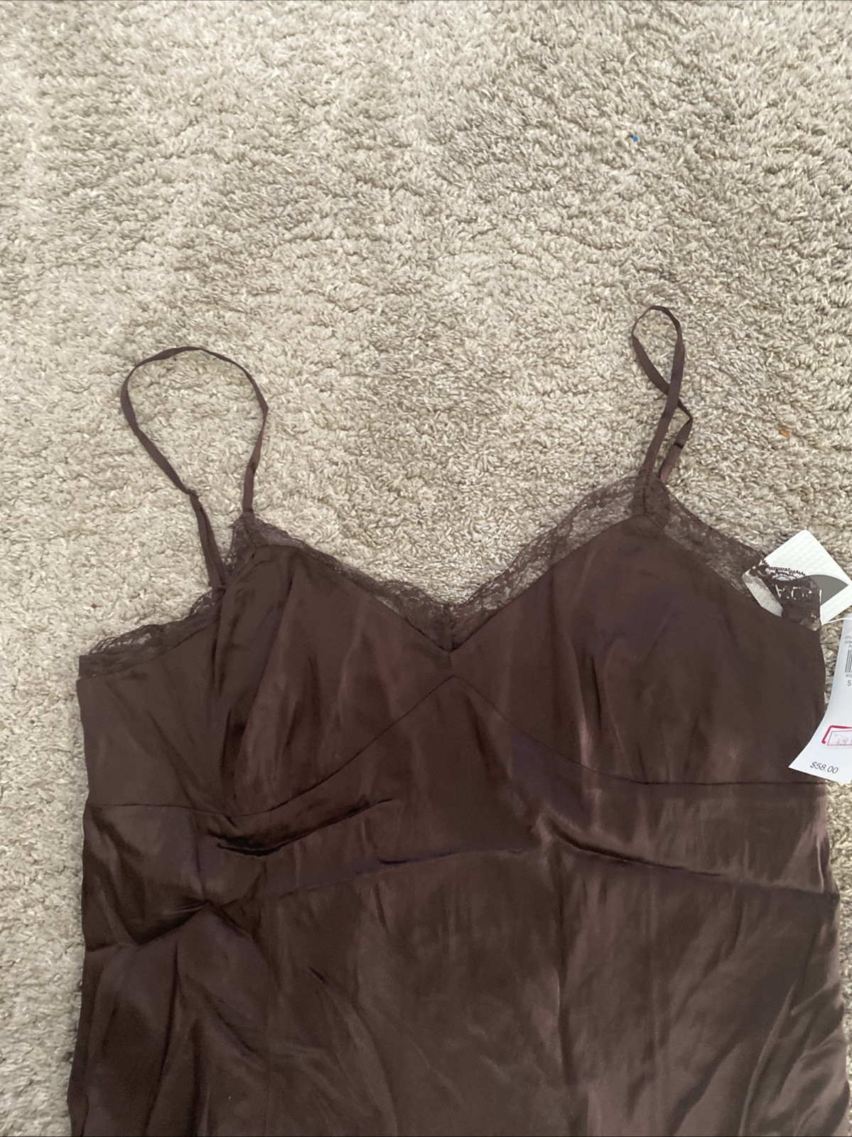Y2K Context Lace Strap Brown Tank – Sz 12
