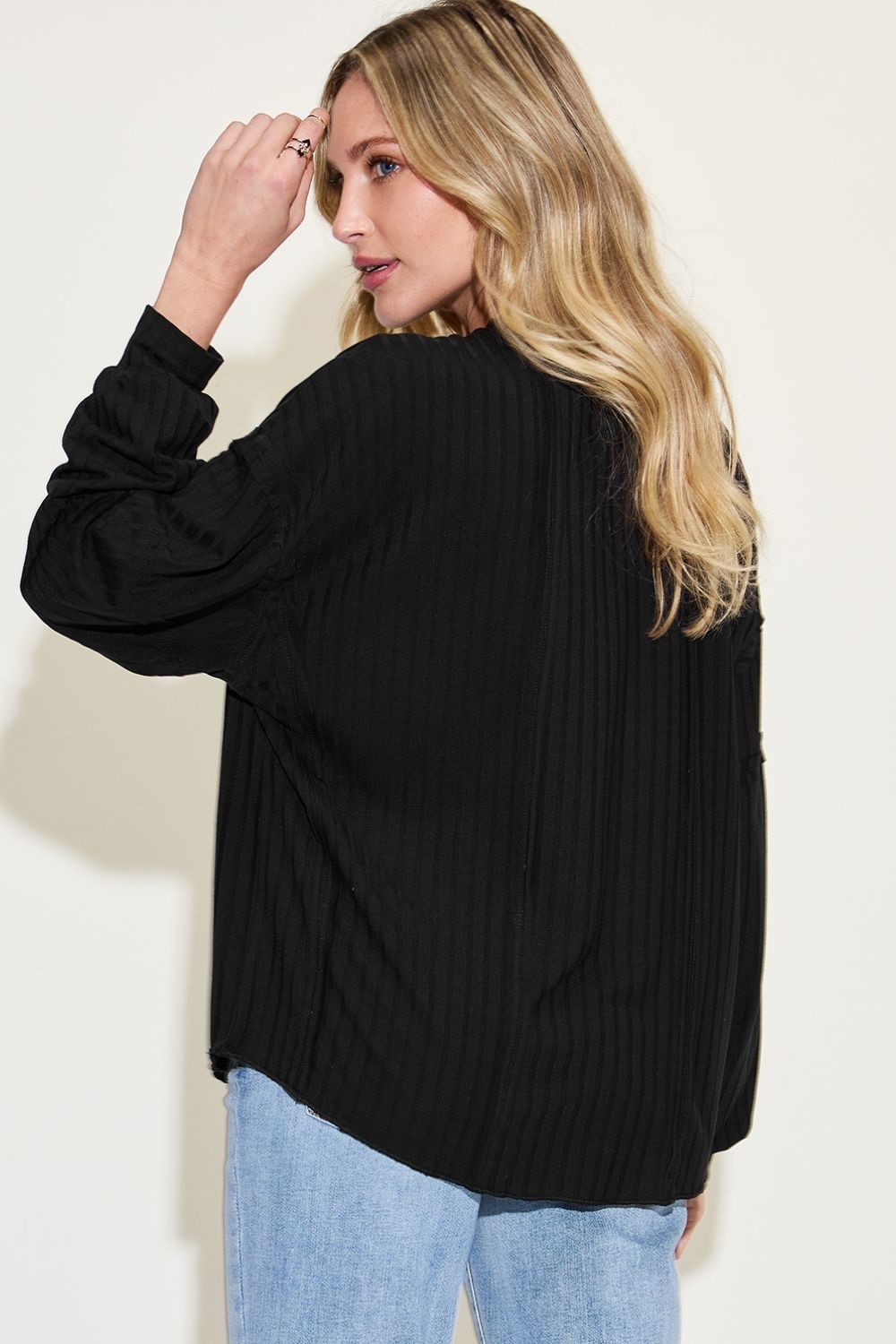 Trendy Ribbed Oversized Tunic Top Available In Multiple Colors& Full Sizes S-3XL
