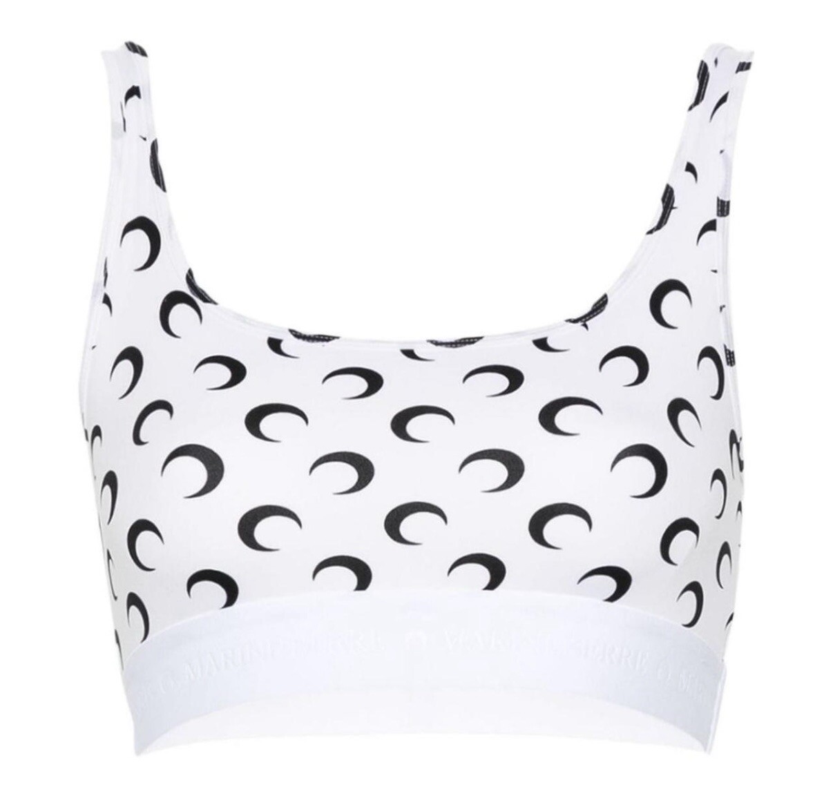 MARINE SERRE CRESCENT MOON-PRINT CROP TOP