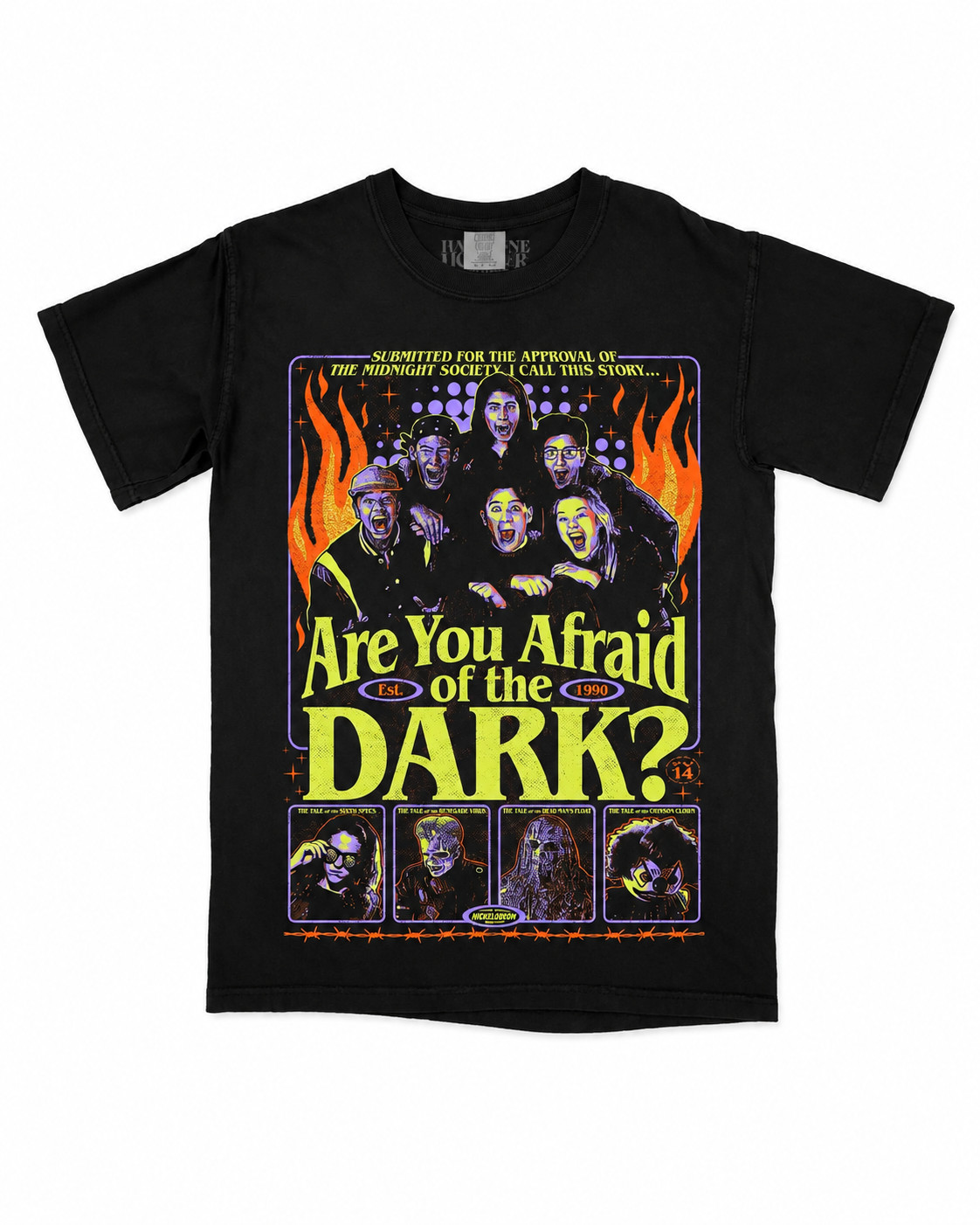 Vintage 90s Are You Afraid of the Dark Midnight Society Horror Retro T-Shirt