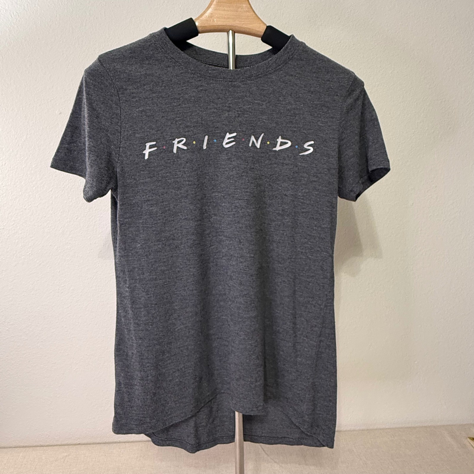 Friends TV Show Graphic Tee Heather Gray Crewneck Short Sleeve T-Shirt Womens