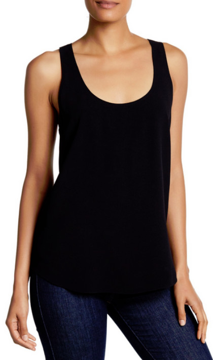 Theory Bintilra Bow-Tie Back Tank Top Black XS NWT $235