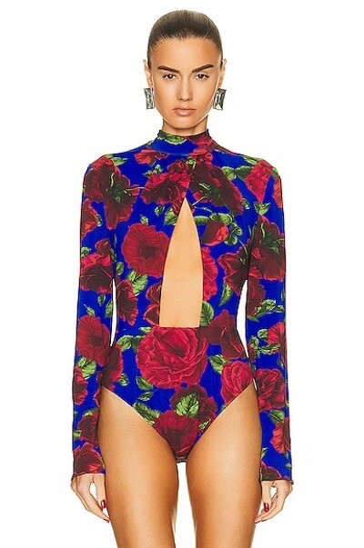 $1250 MAGDA BUTRYM FLORAL BODYSUIT, FR/36 US/2-4 NWT!