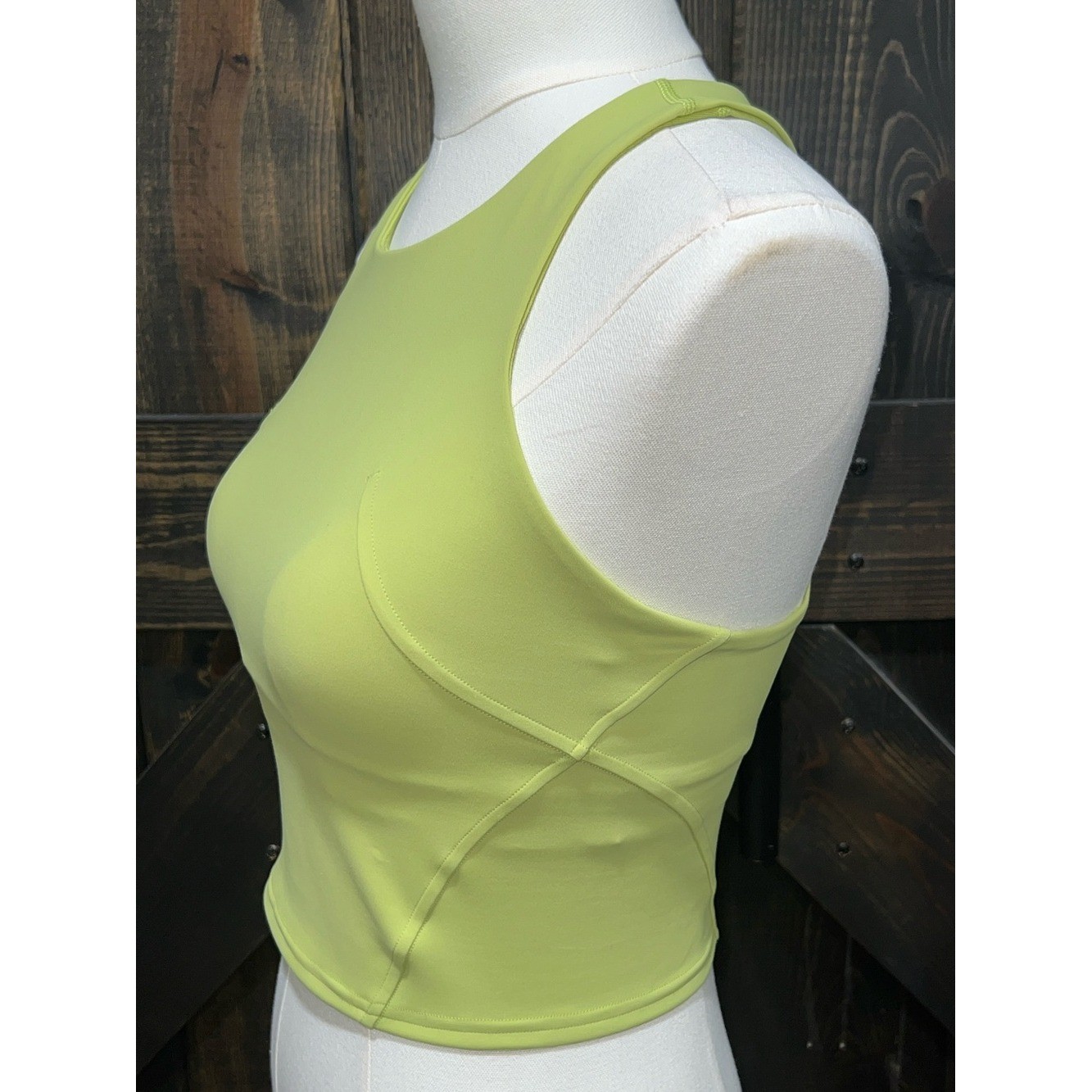 Lululemon Green Invigorate Training Tank Top 6 Racerback Bra Athleisure Active