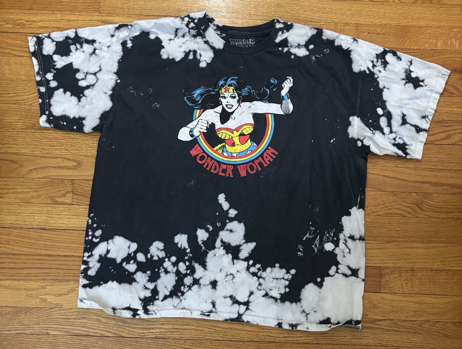 Wonder Woman DC Comics Tie Dyed T-Shirt Adult 3XL Graphic Cartoon Tee Rare Shirt