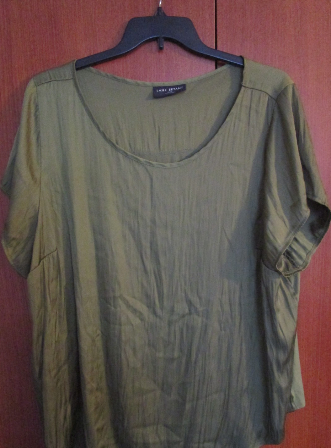 Lane Bryant Green Tunic Top Sz 26 28 Polyester Spandex Bust 58 Length 29 in
