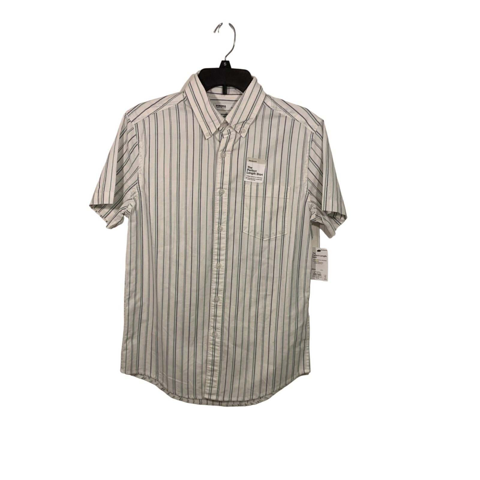 Sonoma Goods For Life Striped Perfect-Length Shirt S Standard Fit Cotton
