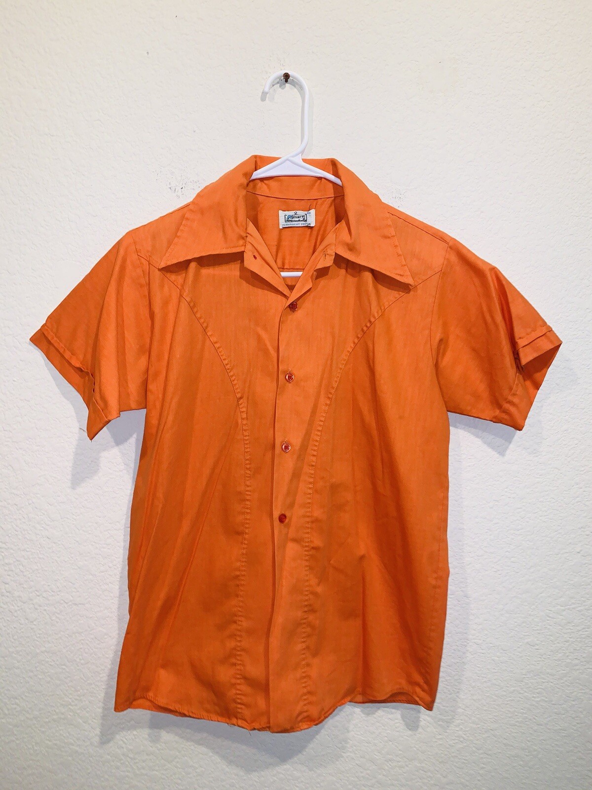Vintage K Mart Diner Waitress Shirt Orange Women’s 18 60s 70s