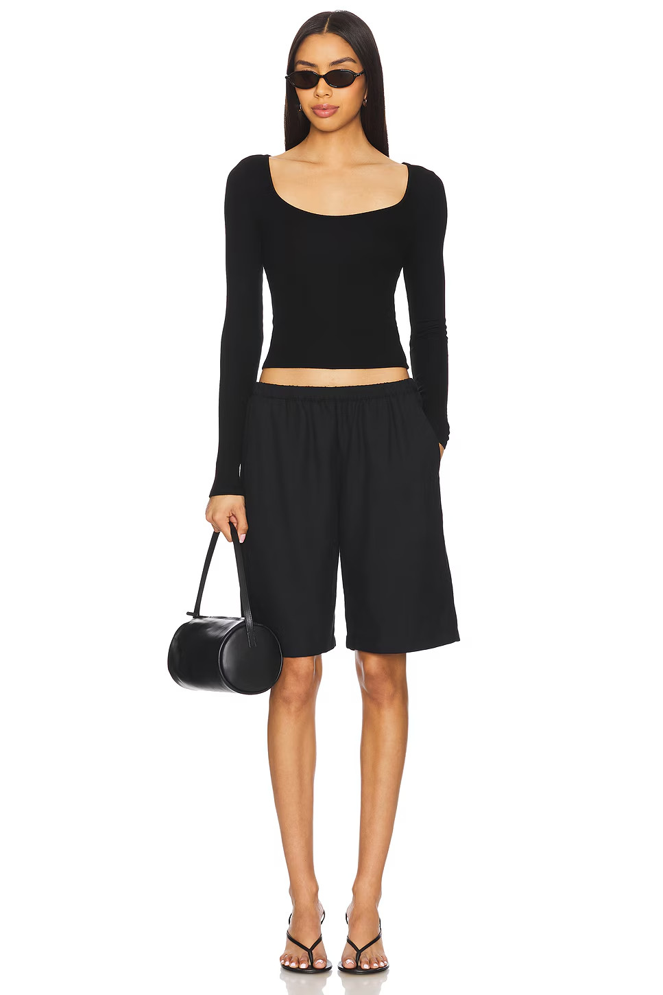 ENZA COSTA Silk Knit Ballet Top Blue M $145 E1 295