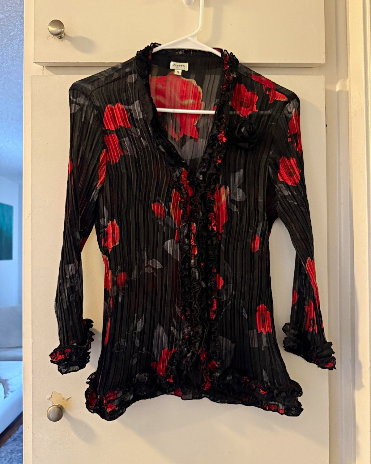 True vintage romantic Whimsigoth dark academia y2k blouse