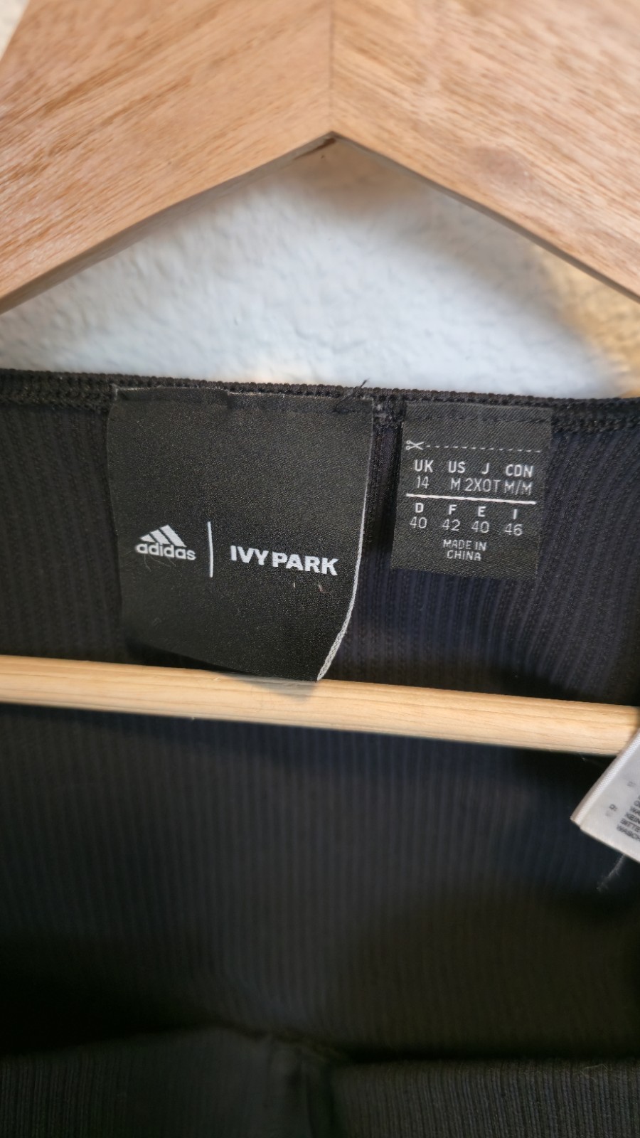 Adidas x IVY PARK Black Structured Knit Bustier Crop Top Women’s M Medium