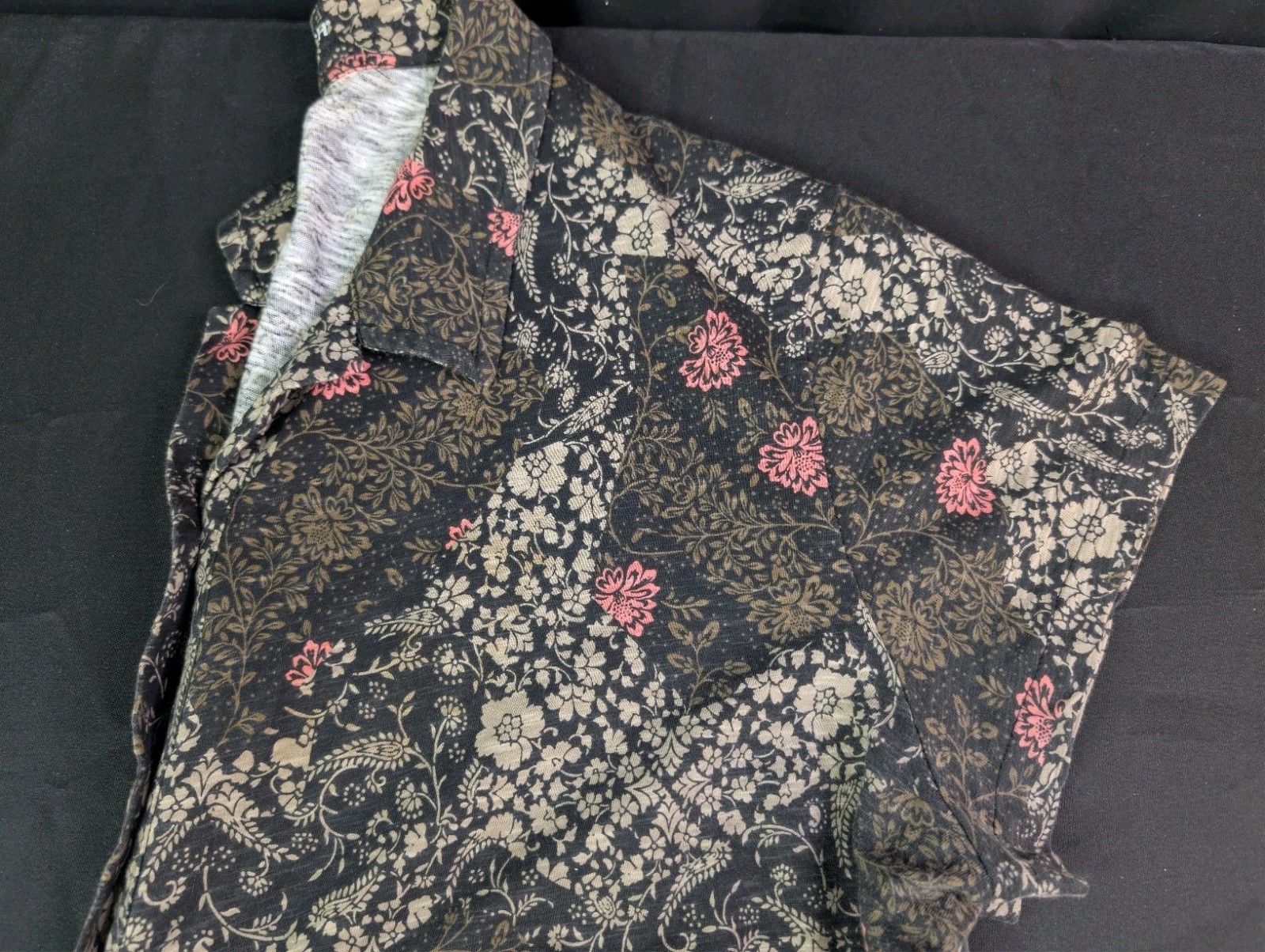 Woolrich Top Curved Hem Black Princess Darts Cotton Woman Plus Sz 2XL 7094