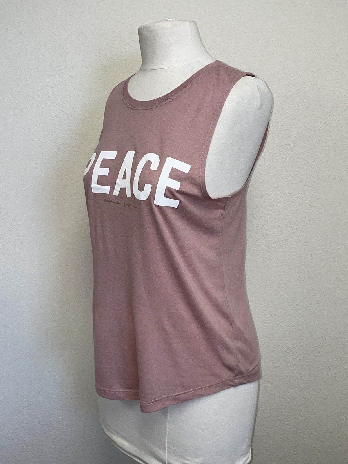 Spiritual Gangster Pink Peace Lightweight Sleeveless Yoga Muscle Tank Top