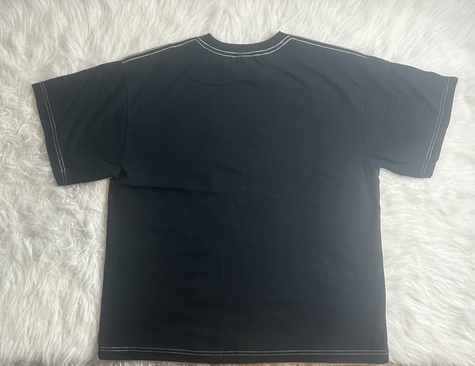 WX3 Heavyweight Boxy Tee – Black with White Contrast Stitching Size M NWT Zumiez