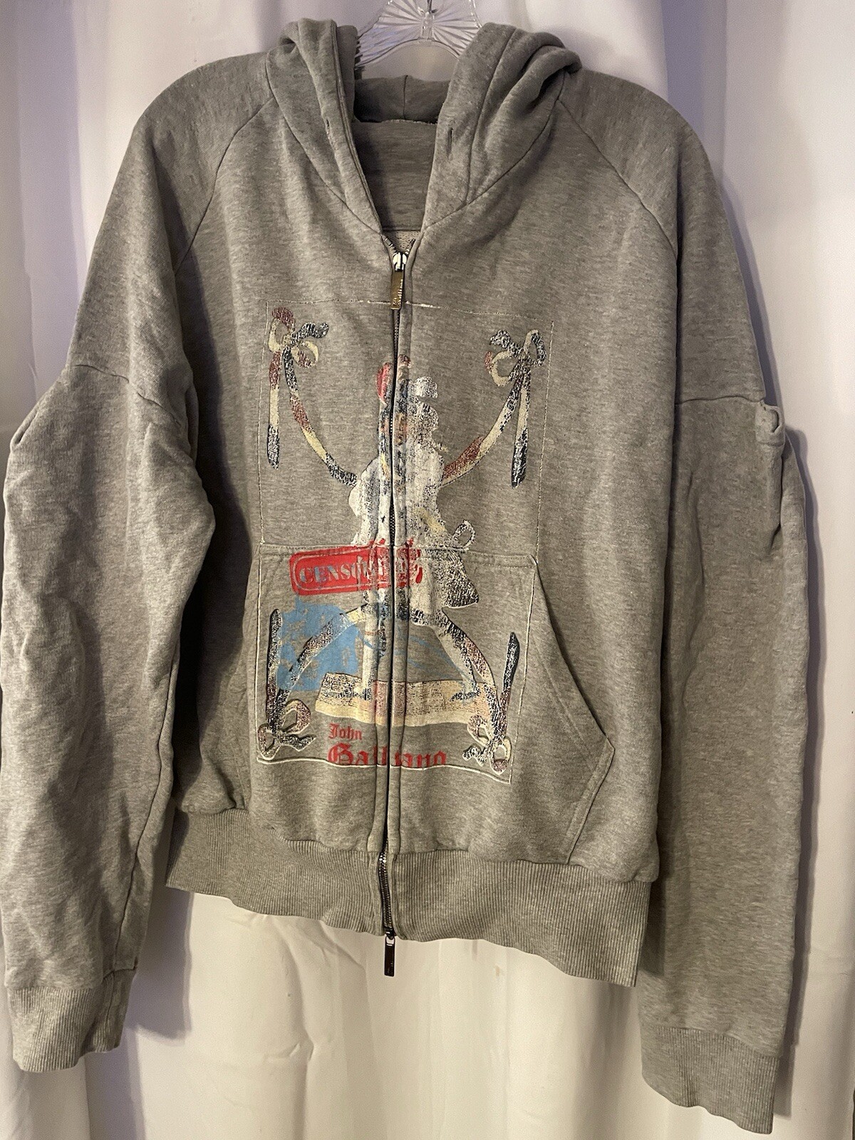 ❤️JOHN GALLIANO HOODIE SWEATSHIRT JACKET XLarge ONLY ONE IN EBAY!
