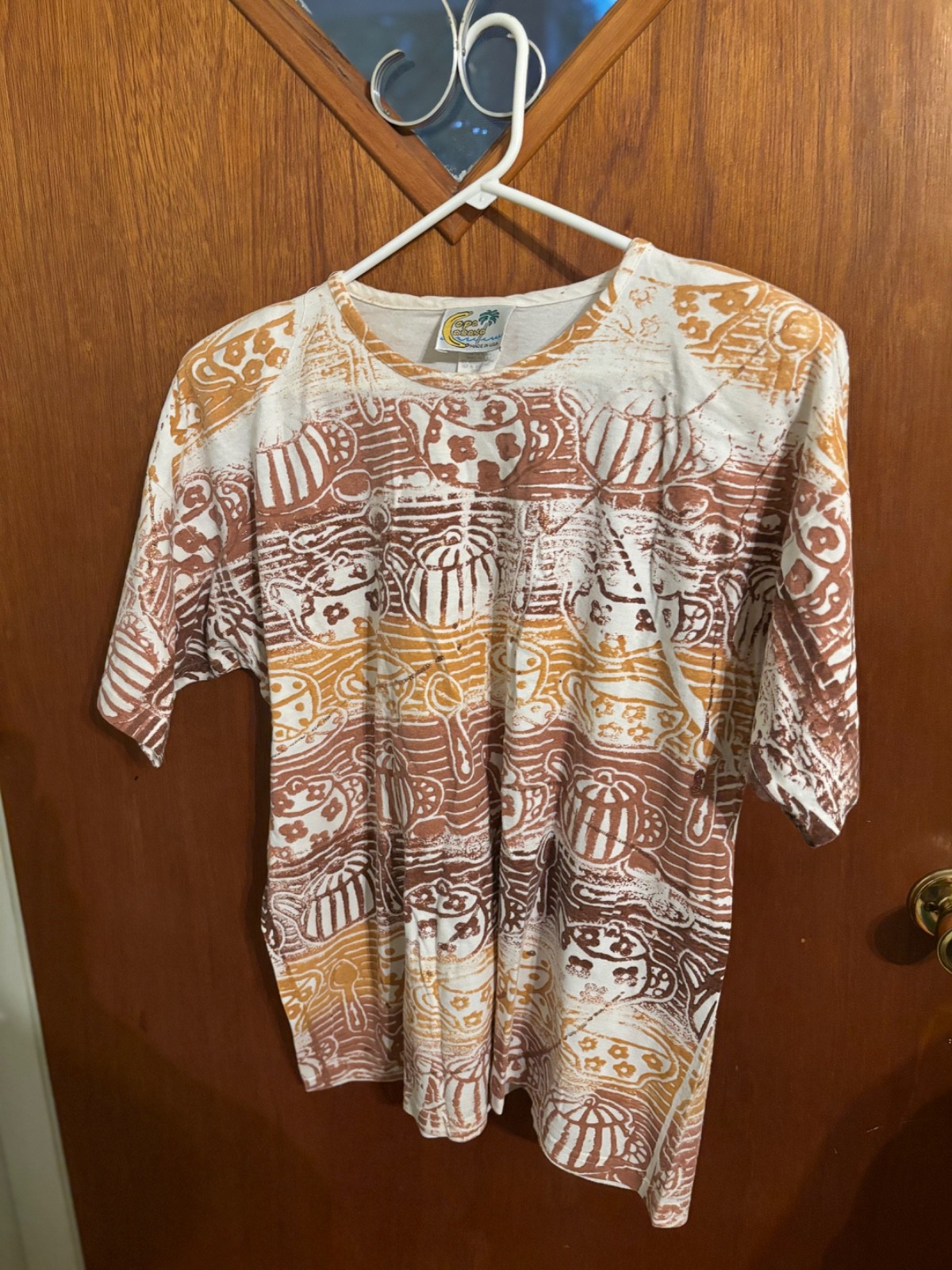 Vtg Copa Cabana Shirt Womens one size fits all print shirt Made USA 90s