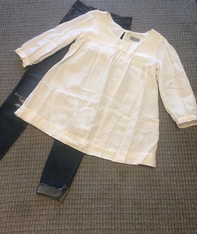 Women jigsaw shirt white linen 36/S/44