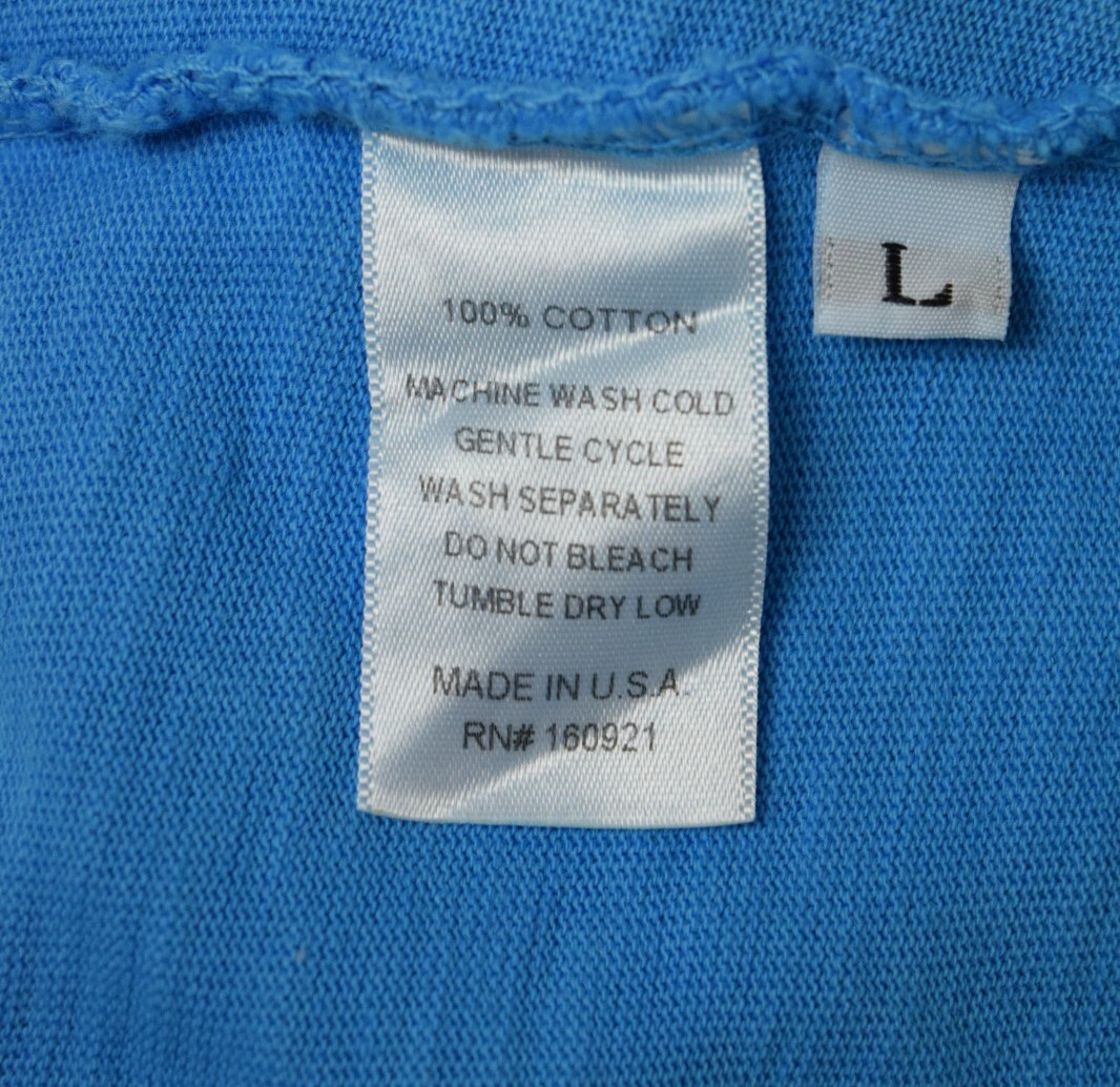 S’EDGE Bright Blue Cotton Flutter Sleeve Top Size Large