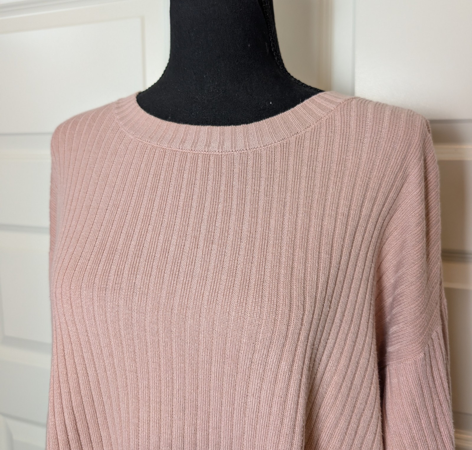 Eileen Fisher Size M Knit Top Pink Boxy Oversized Organic Cotton Tencel Peru