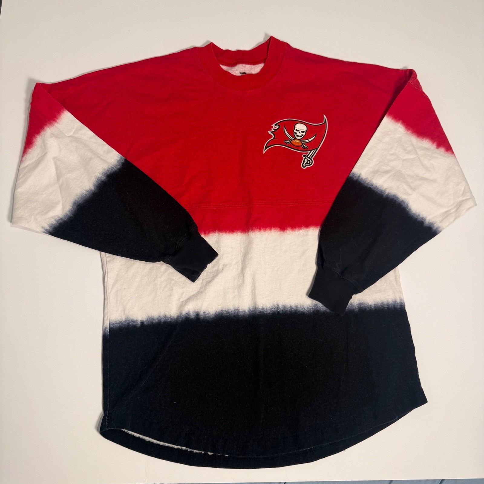 Fanatics Tampa Bay Buccaneers Spirit Jersey Red White Black Dip Dye Womens S Fan