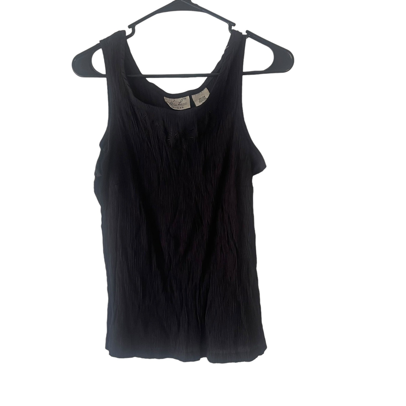 Kathie Lee Vintage 90s Women’s XL Witchy Goth Grunge Black Top