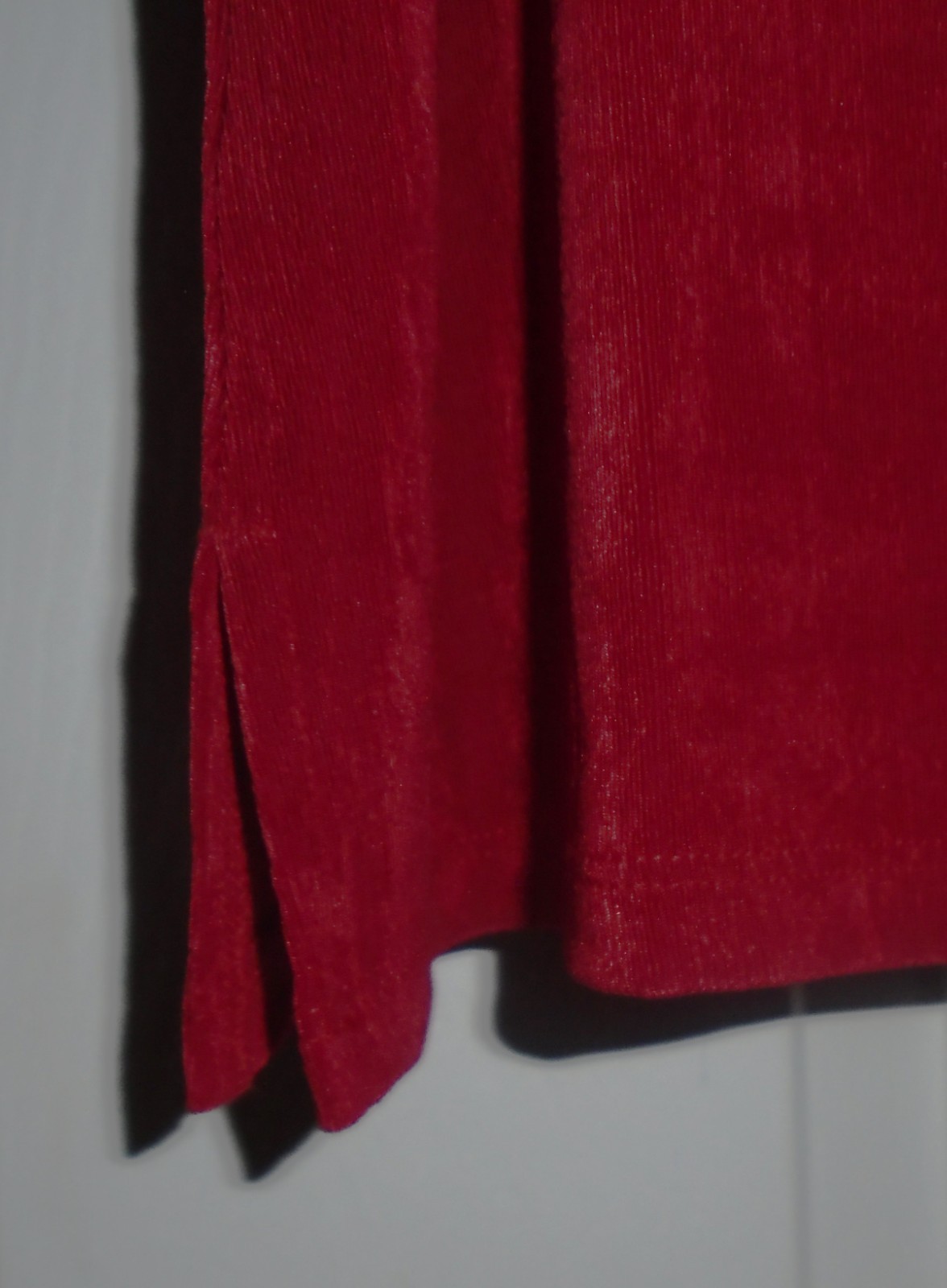 Chico’s TRAVELERS SIDE SLIT TANK Sz 2 Large 12 14 Deep Red Allure Bateau NWT $60