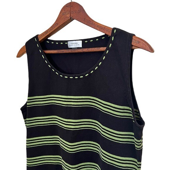 Tahari Silk Cotton Blend Sleeveless Top