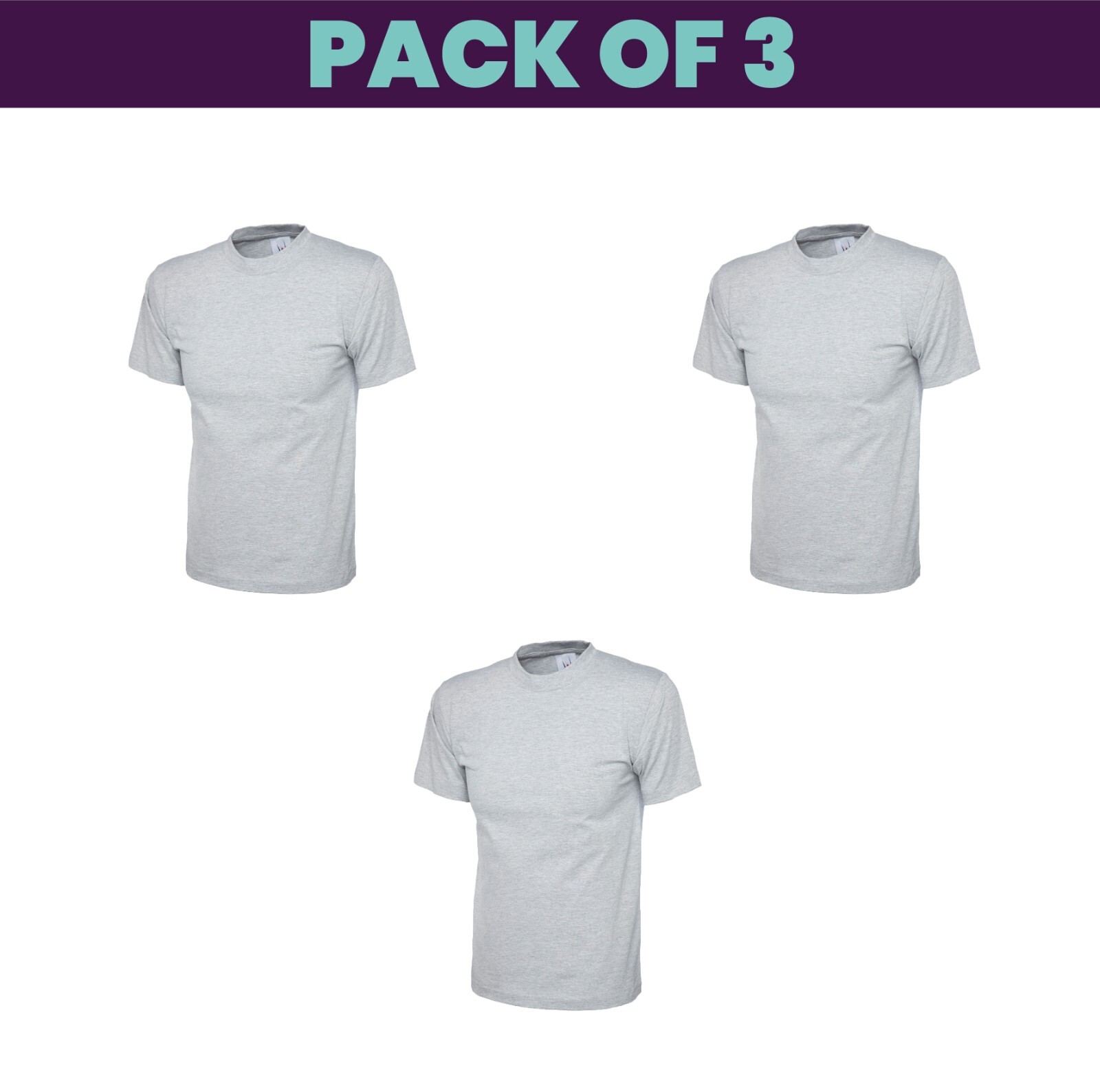 Pack 5 & 3 Uneek Classic T-Shirt Plain Casual Wear stag do hen Unisex UC301
