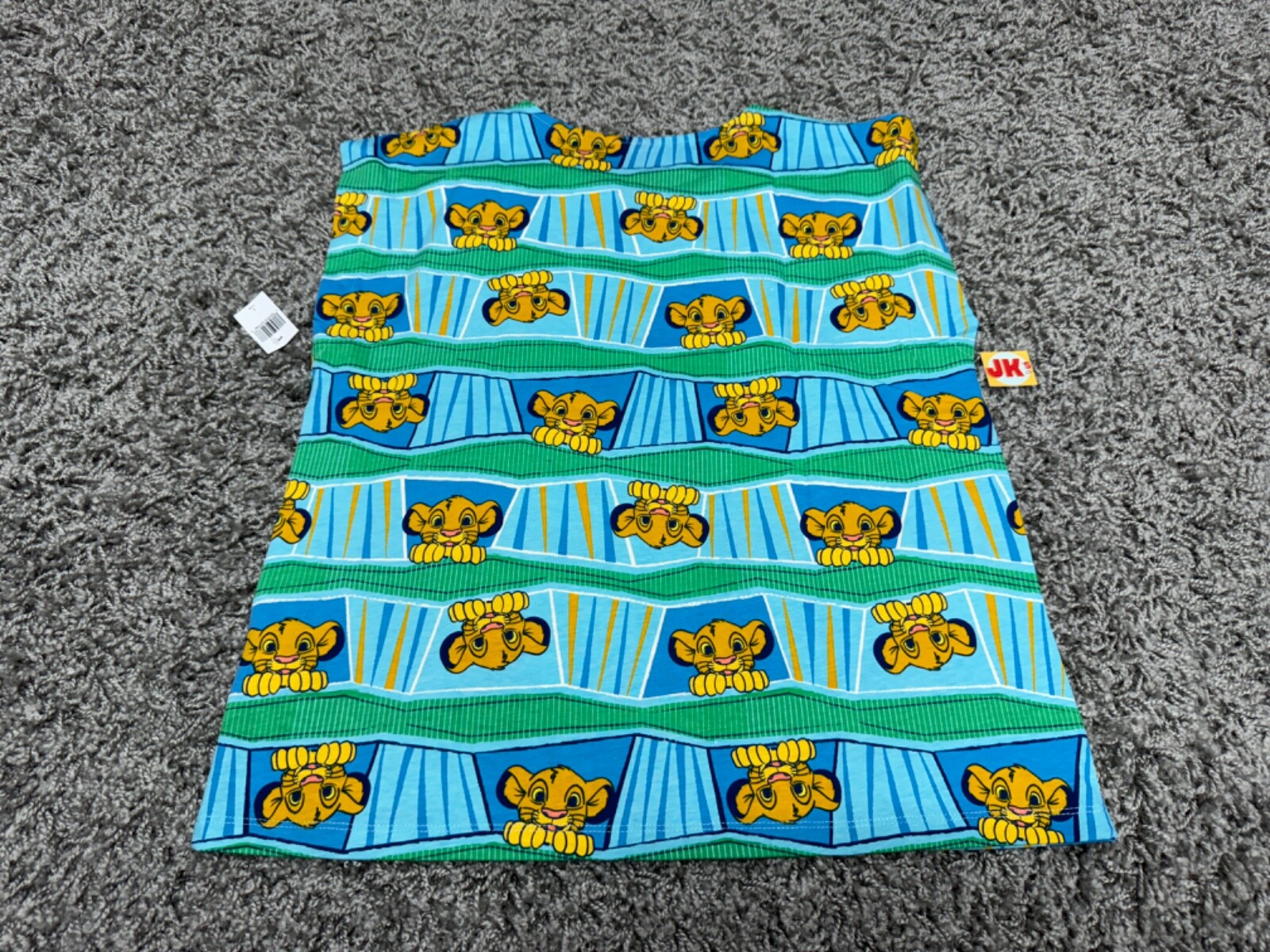NEW Disney Shirt Womens Large Green Blue The Lion King Simba Sleeveless Parks