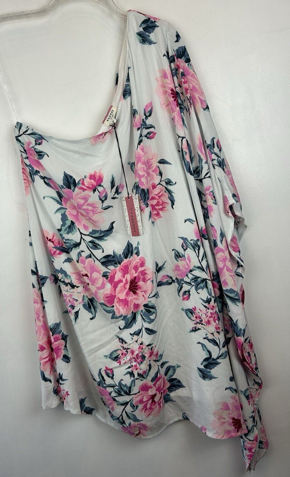 Andree By Unit Top Floral 2X Asemetric Boho Gypsy Tunic Plus Size Romantic Fairy